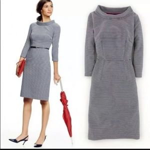 Boden Zoe dress black/white stripe Sz 6 Petite